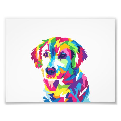Funny Puppy colorful Choose background color Photo Print