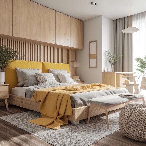 soft yellow bedroom decor