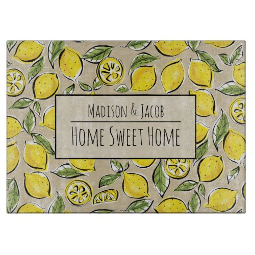 Lemon Home Sweet Home Cutting Board